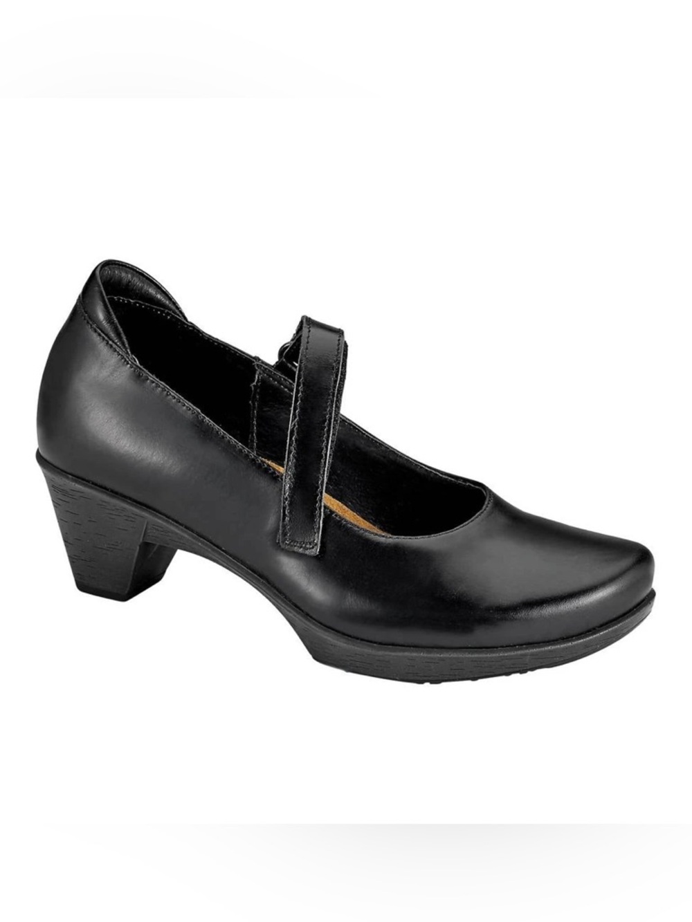 Naot Muse Mary Jane Dress Pumps Black Leather Comfort Heels EU 38 US 7-7.5